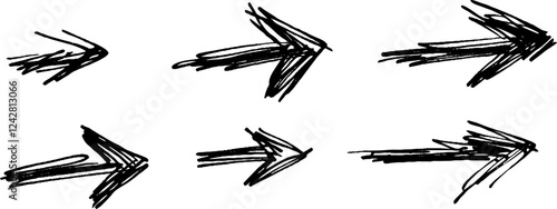 Hand-Drawn Black Arrows Collection