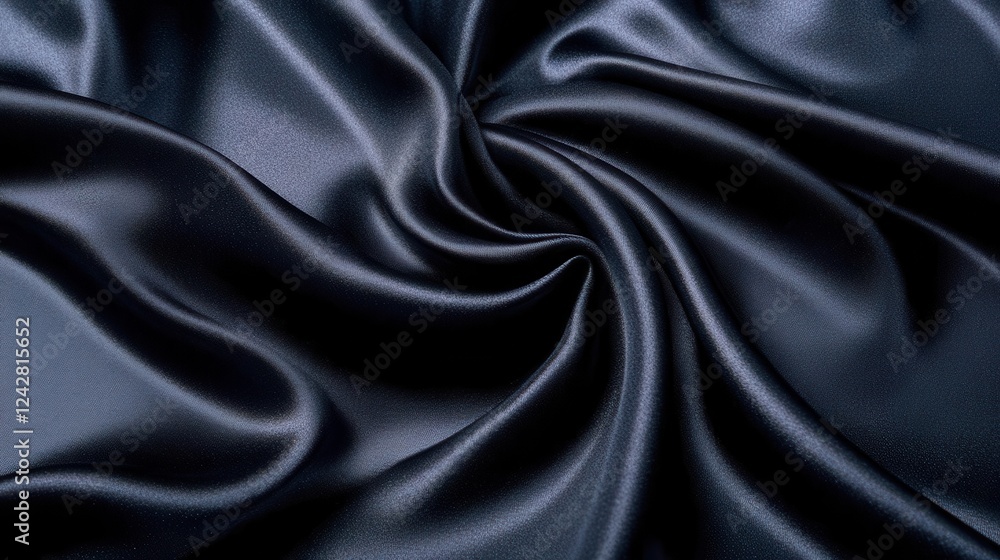 Luxurious Black Silk Satin Fabric Background for Elegant Product Display Luxurious Black Silk Satin Fabric Background for Elegant Product Display
