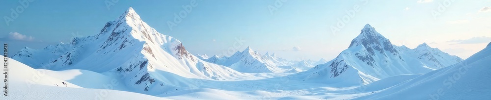 Fototapeta premium Wind-carved snow clouds create an otherworldly scene, texture, unique, landscape