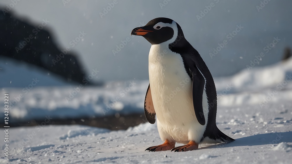Obraz premium penguin on the snow
