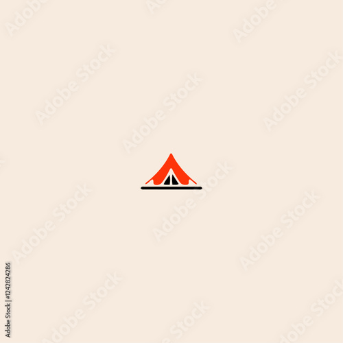 camping icon flat vector design. 