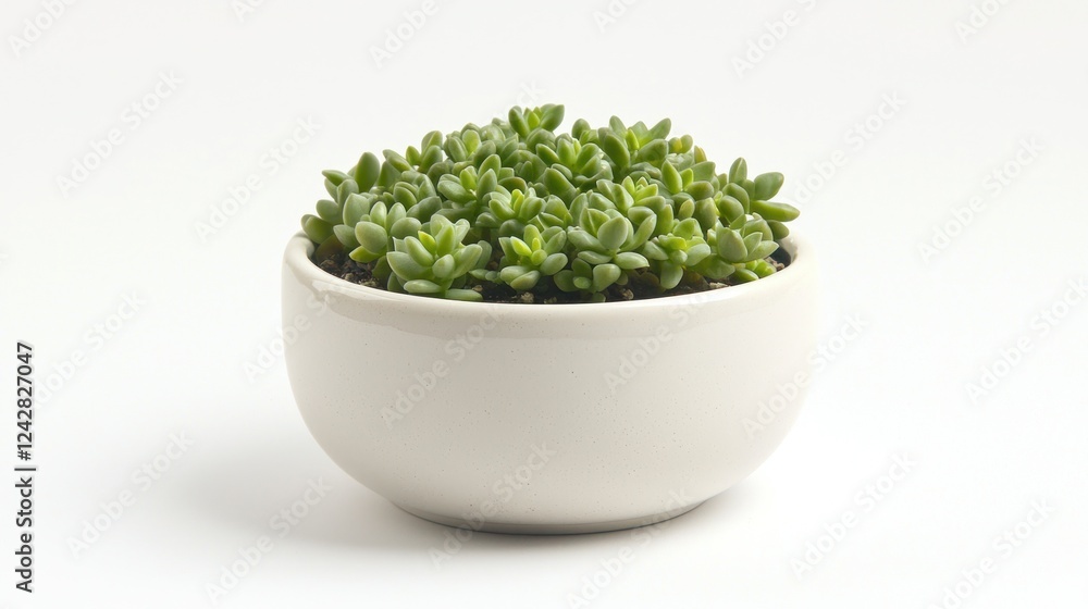 Succulent plant pot, white background, studio shot, home decor Succulent plant pot, white background, studio shot, home decor