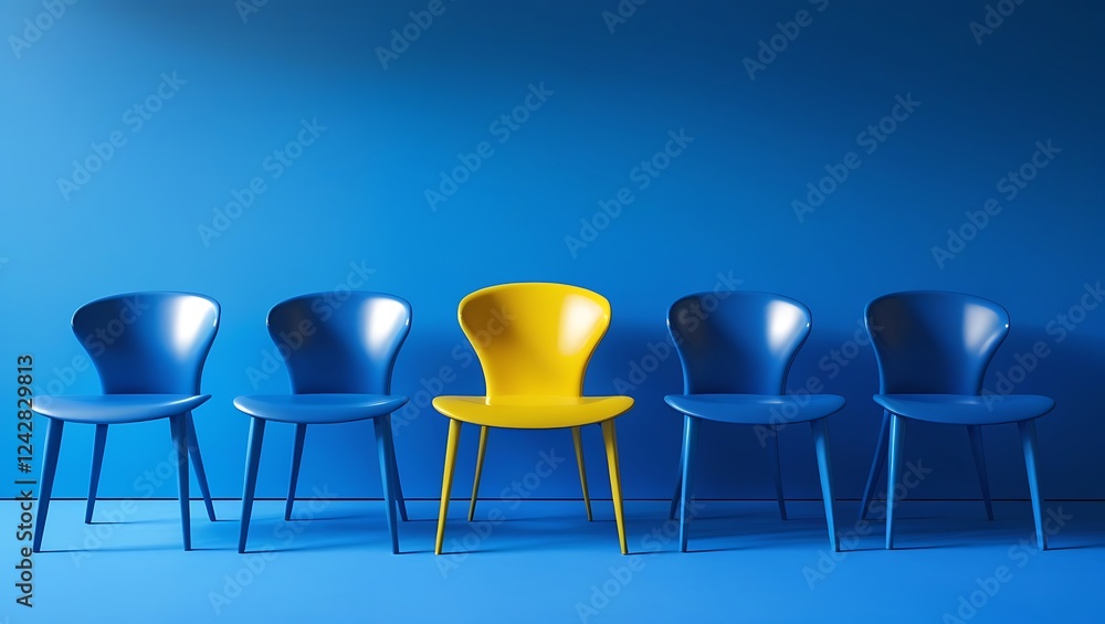 Obraz premium we are hiring chair now we are hiring position hiring job interview seat are open for hiring