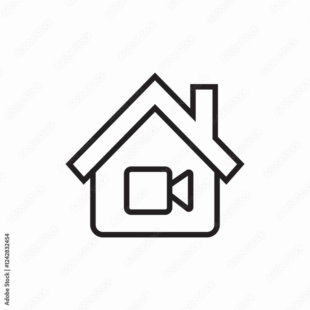 House camera photo icon vector sign House camera photo icon vector sign