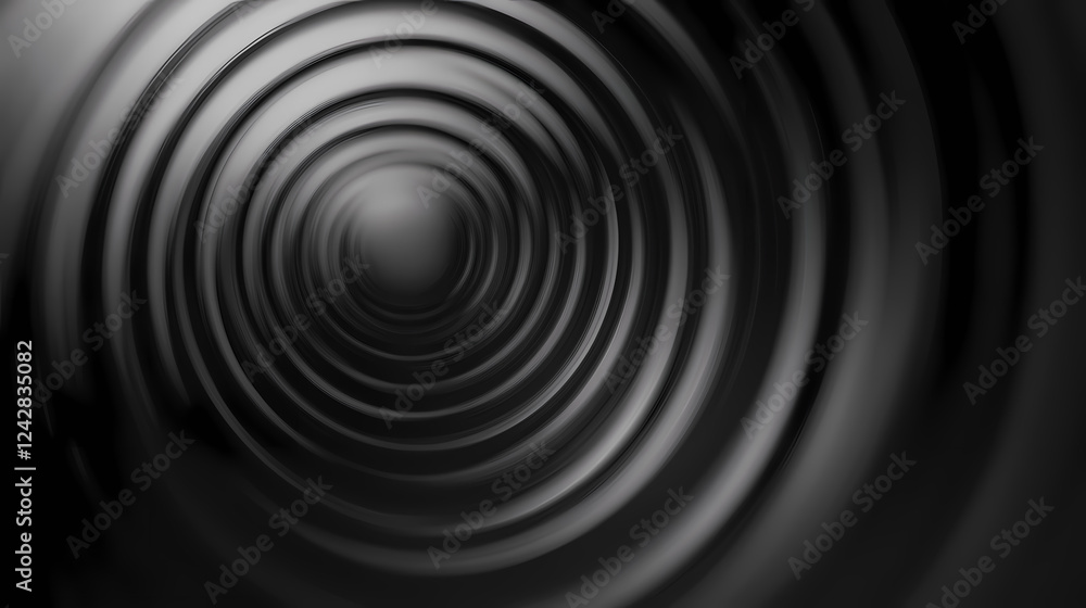 Obraz premium Spiral pattern within a tunnel creating a sense of depth and motion. Generative AI