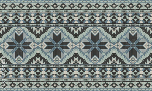 American tribal ethnic native pattern.Traditional Navajo,Aztec,Apache,Southwest and Mexican style fabric pattern.Abstract vector motif pattern.For fabric,clothing,blanket,carpet,woven,wrap,decoration.