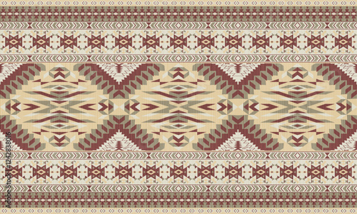 American tribal ethnic native pattern.Traditional Navajo,Aztec,Apache,Southwest and Mexican style fabric pattern.Abstract vector motif pattern.For fabric,clothing,blanket,carpet,woven,wrap,decoration.