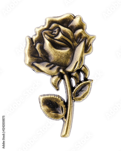 Copper rose brooch