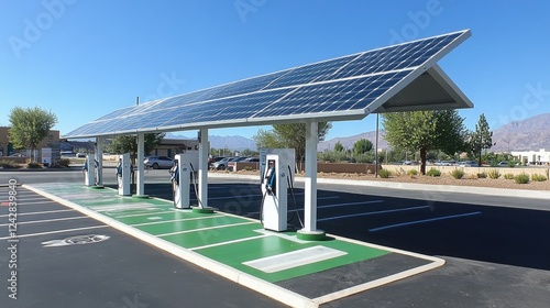 Solar Powered Electric Vehicle Charging Station photo