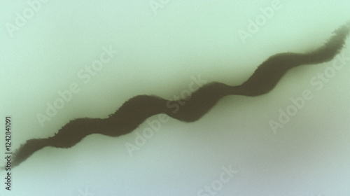 Serpentine shadow on misty green background photo