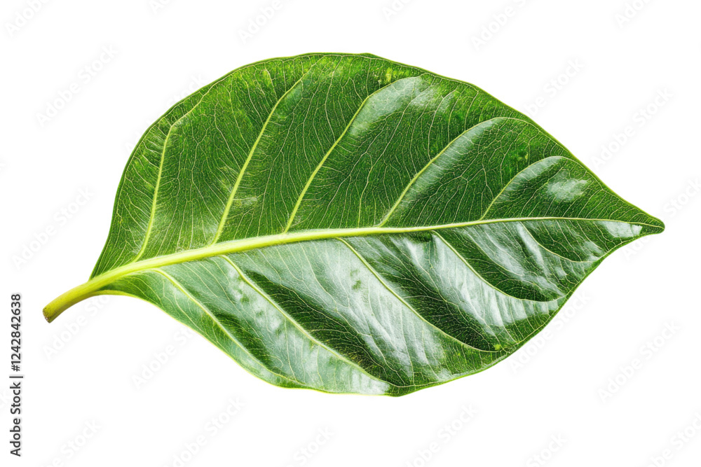 Fototapeta premium green leaf isolated on white