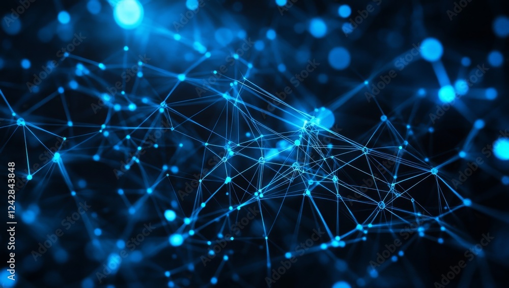 Blue Network Connections Abstract Background Blue Network Connections Abstract Background