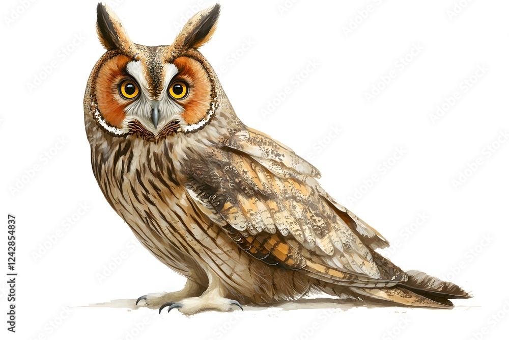 Fototapeta premium Long Eared Owl Majestic Bird Of Prey