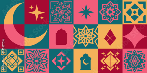 Islamic Geometric Patterns and Symbols, Geometric pattern vector assets