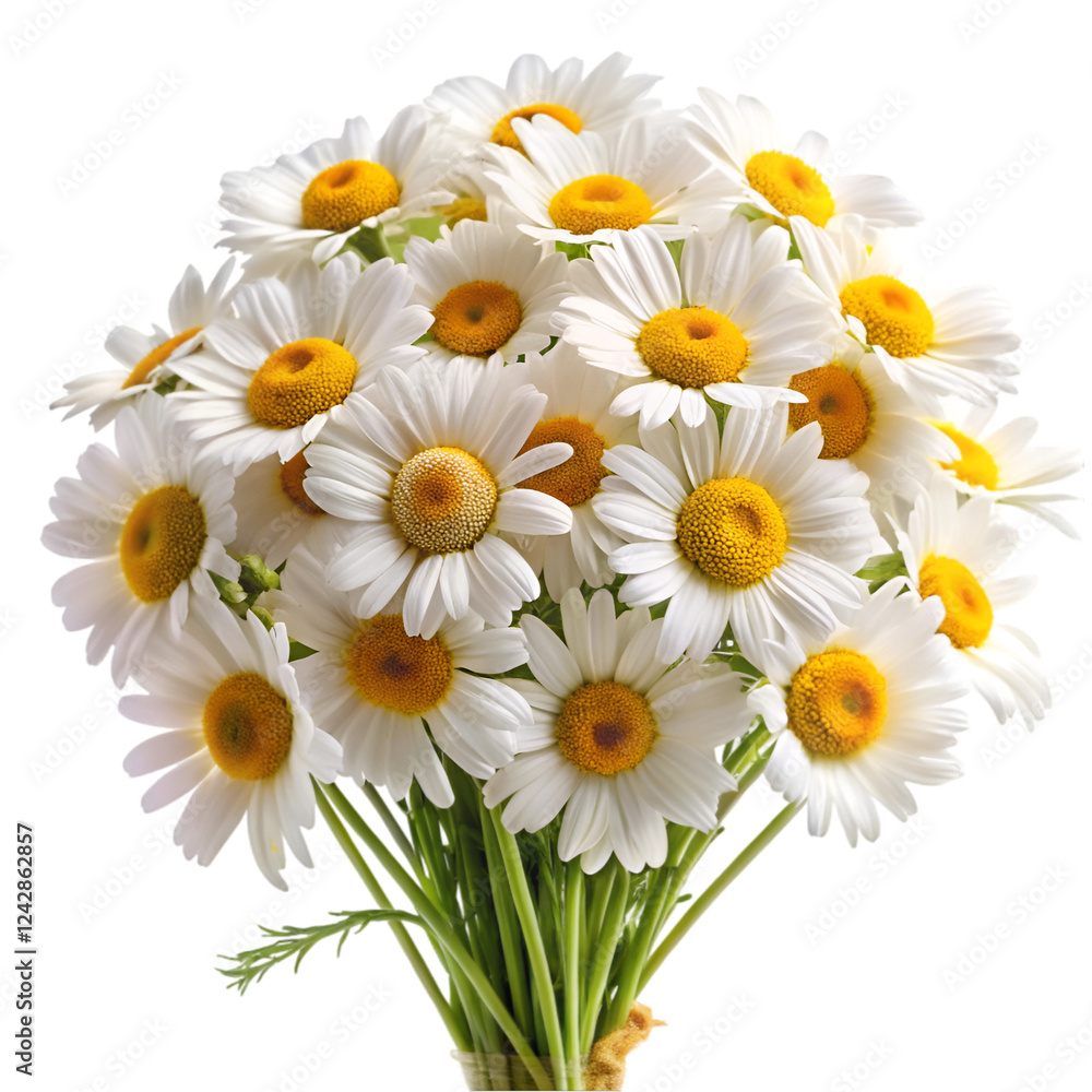 Obraz premium Daisy's bouquet isolated on transparent background