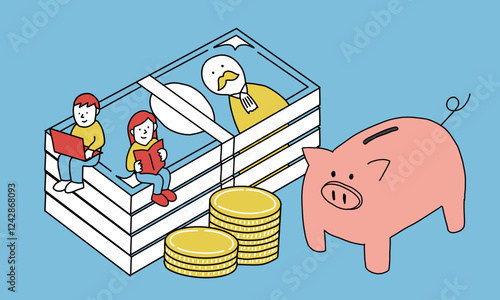 お金・ファイナンス・投資などのイメージイラスト