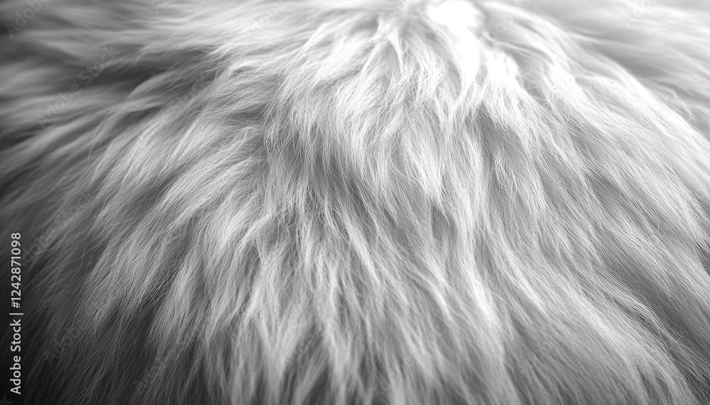 Fototapeta premium White Fur Texture Soft Fluffy Animal Hair