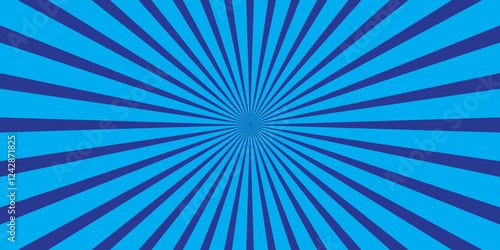 light blue and white sunburst background vector design. comic background with retro rays. sunburst pattern background. Sunburst or sun burst retro background. Blue colors. Retro background with rays 