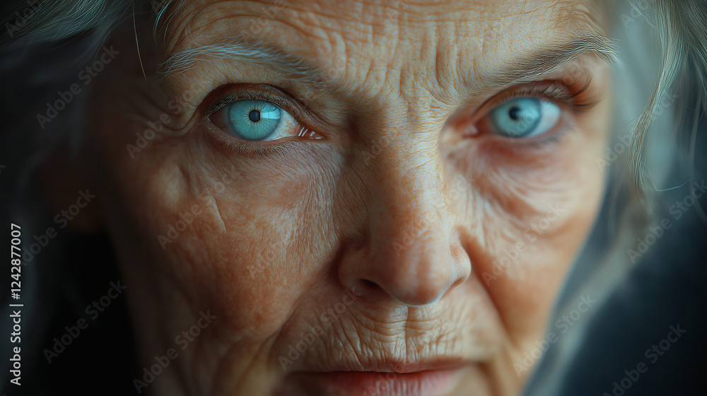 Blue Eyes Reflecting Depth and Wisdom Blue Eyes Reflecting Depth and Wisdom