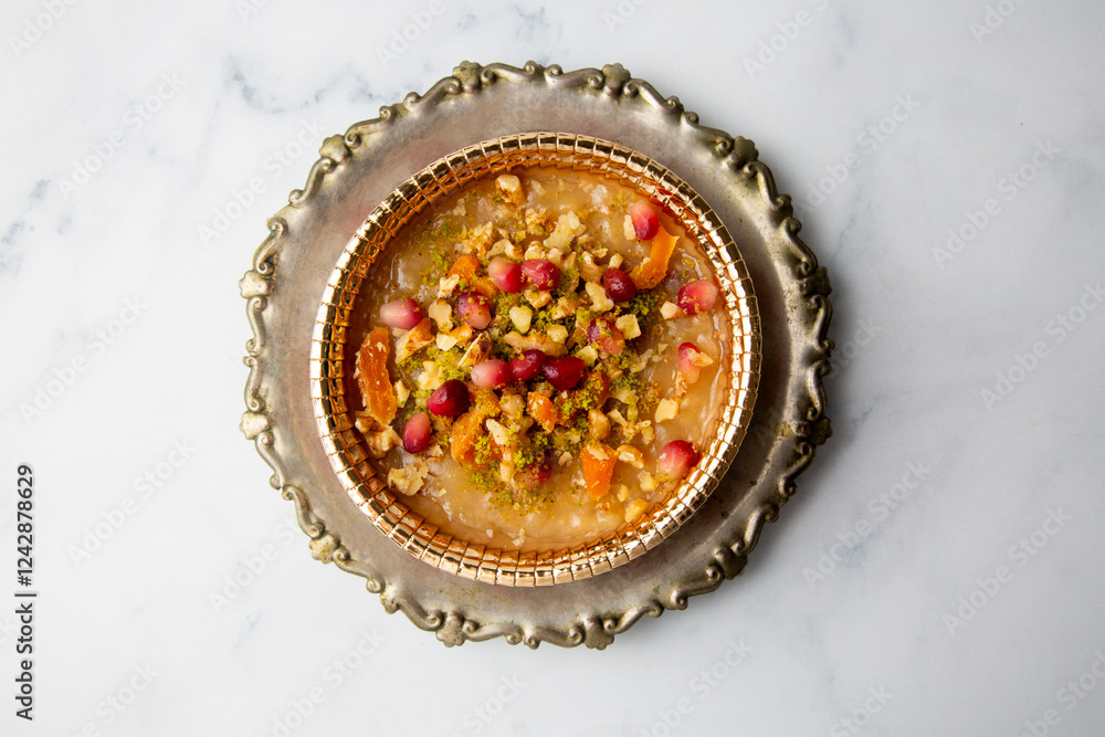 Traditional delicious Turkish dessert; Ashura (Asure)