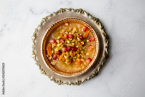Obraz na płótnie Traditional delicious Turkish dessert; Ashura (Asure) w salonie
