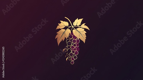 Luxury Wine Brand Logo Featuring an Elegant Vintage Vine Design