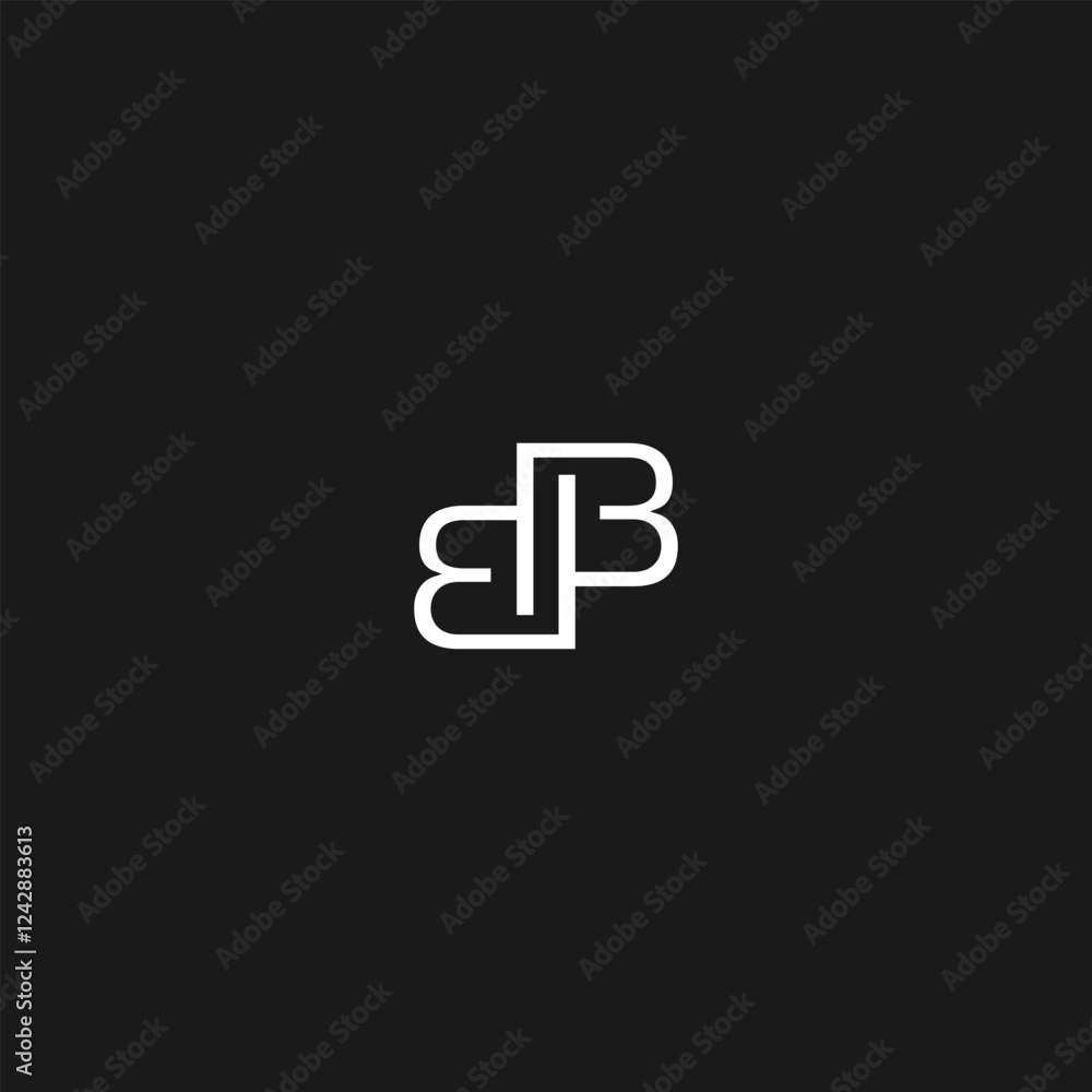 Modern Geometric Letter B B logo Modern Geometric Letter B B logo