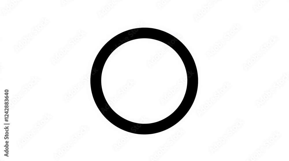 Minimalist Circle Emblem with No Fill on Transparent Background Minimalist Circle Emblem with No Fill on Transparent Background