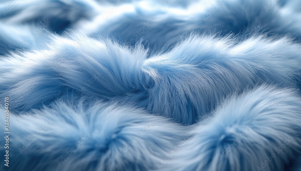 Obraz premium Soft Blue Fur Texture Abstract Background