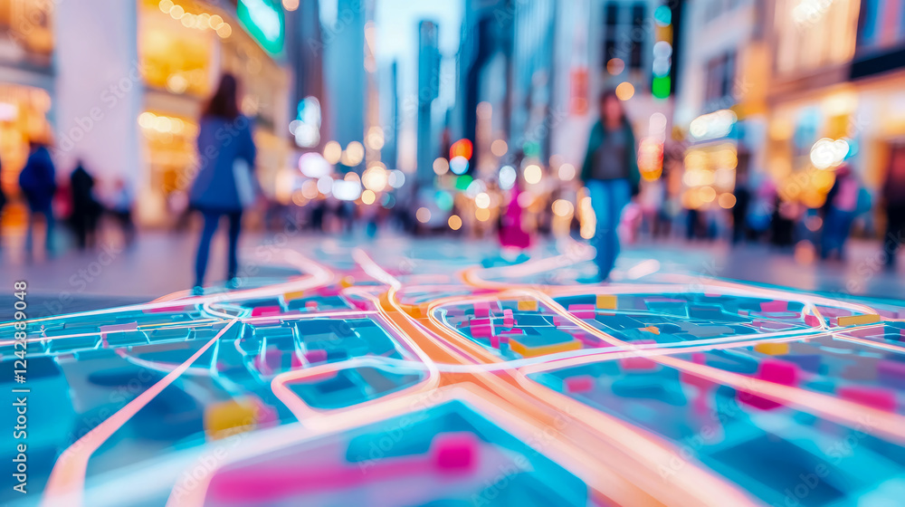 custom made wallpaper toronto digitalUrban Luminescence: A City's Glowing Network