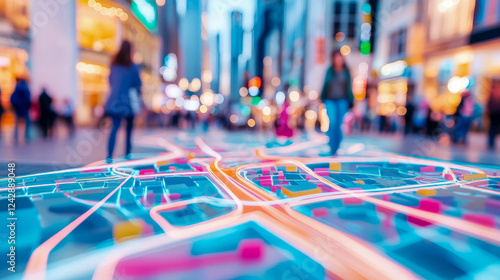 Wallpaper Mural Urban Luminescence: A City's Glowing Network Torontodigital.ca