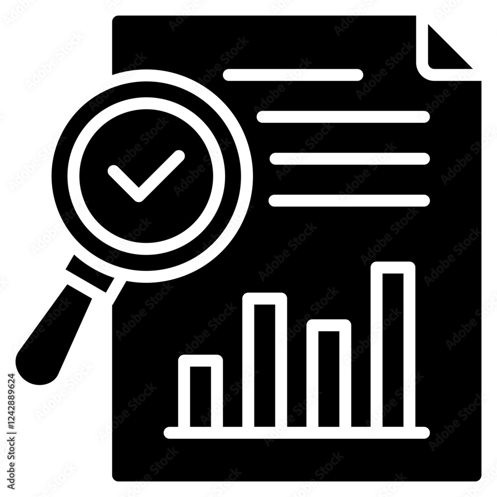 Financial analysis icon glyph vector Financial analysis icon glyph vector