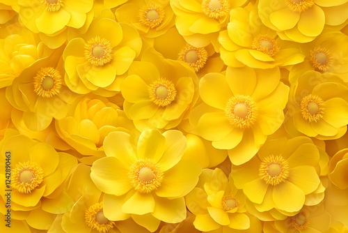 Yellow Flowers Bloom Brightly Outdoors photo