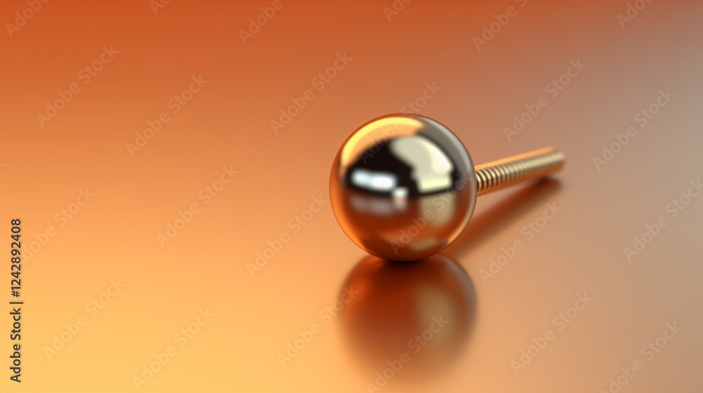 Push pin isolated on a background, high-quality close-up showcasing reflections and accurate proportions Push pin isolated on a background, high-quality close-up showcasing reflections and accurate proportions