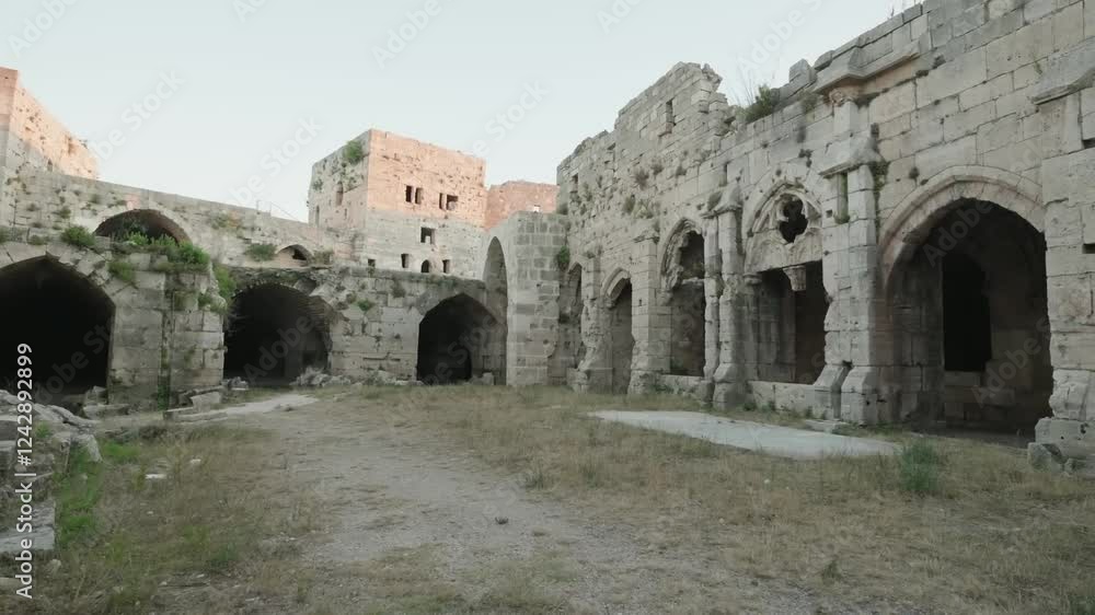 Interior of the Historic Krak des Chevaliers Castle in Al-Husn, Syria Interior of the Historic Krak des Chevaliers Castle in Al-Husn, Syria