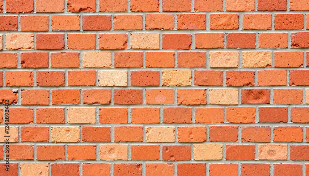 Obraz premium Terracotta brick wall texture, rustic design for architecture