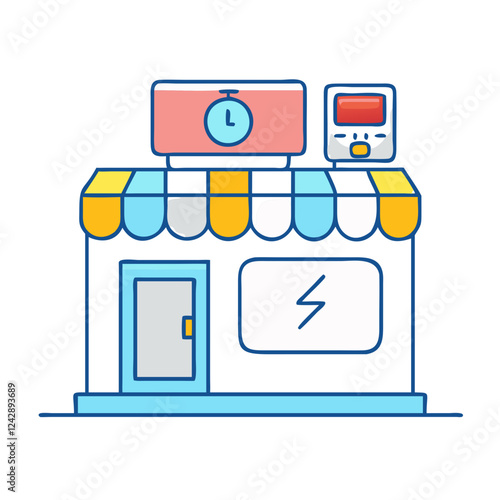 electronics store icon, electronics store vector illustration-simple illustration of electronics store, perfect for electronics store logos and icons