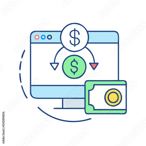 payment gateway icon, payment gateway vector illustration-simple illustration of payment gateway, perfect for payment gateway logos and icons