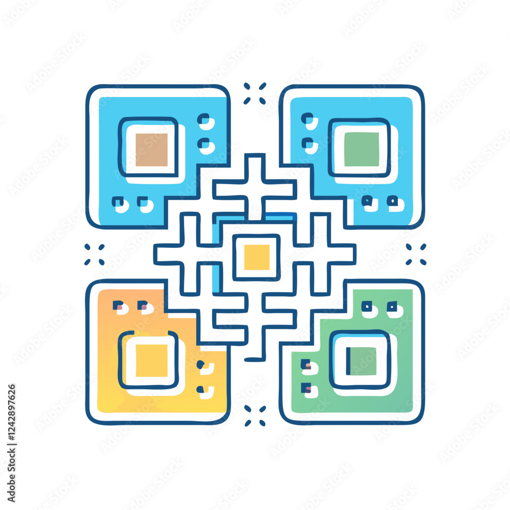 qr code icon, qr code vector illustration-simple illustration of qr code, perfect for qr code logos and icons qr code icon, qr code vector illustration-simple illustration of qr code, perfect for qr code logos and icons