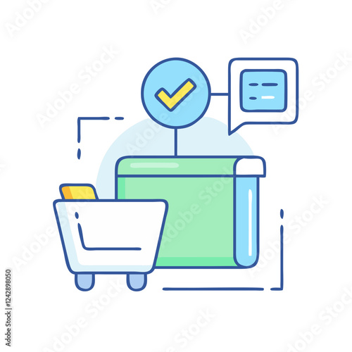 self checkout icon, self checkout vector illustration-simple illustration of self checkout, perfect for self checkout logos and icons