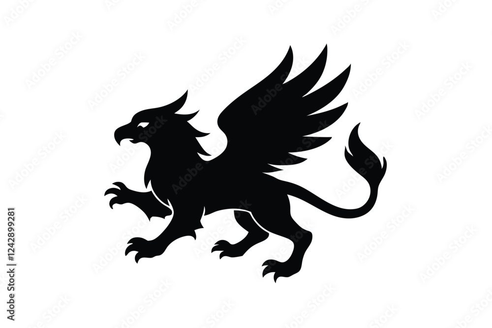 Fototapeta premium Leaping Lion Logo Vector Design