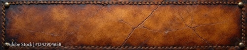 Rough leather texture with intricate stitching, leather texture, rustic, distressed