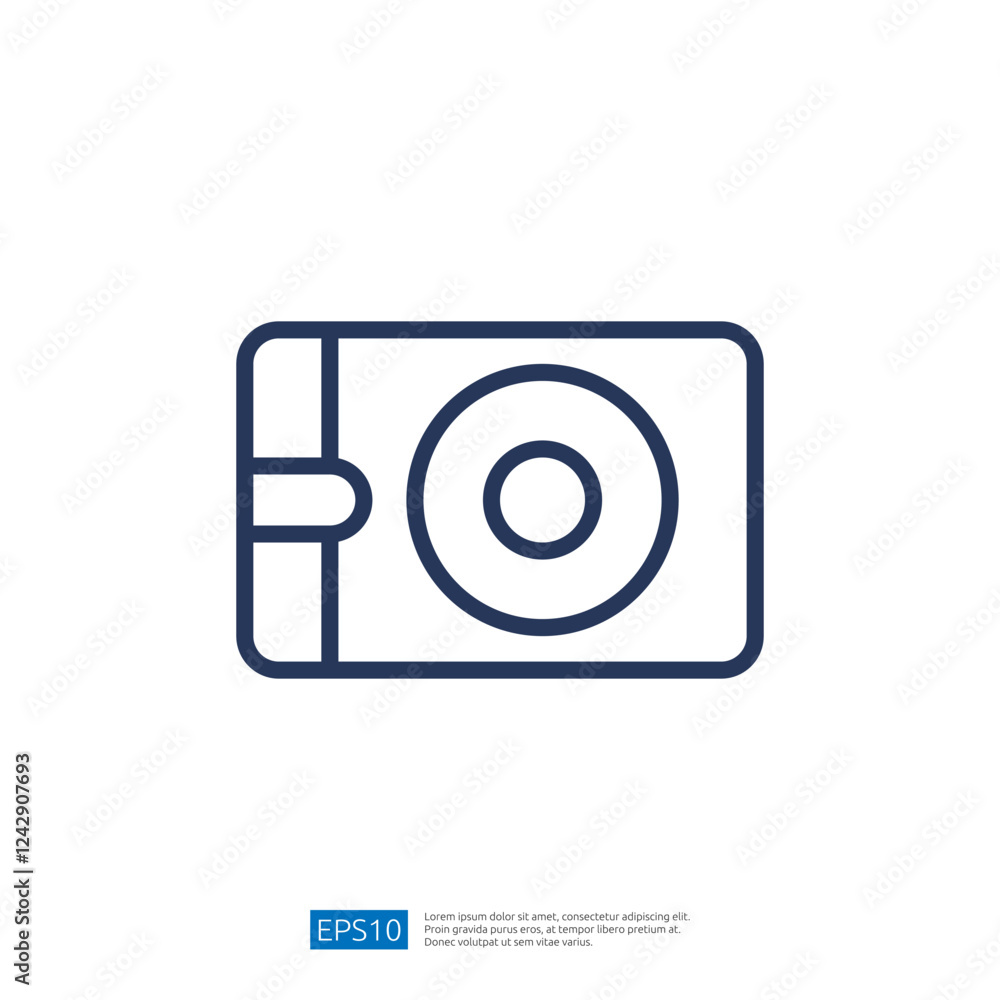 Minimalist Data Analytics Icon Featuring Storage Device and Disk Representing Data Analyst's Toolkit for Insights and Reporting Minimalist Data Analytics Icon Featuring Storage Device and Disk Representing Data Analyst's Toolkit for Insights and Reporting
