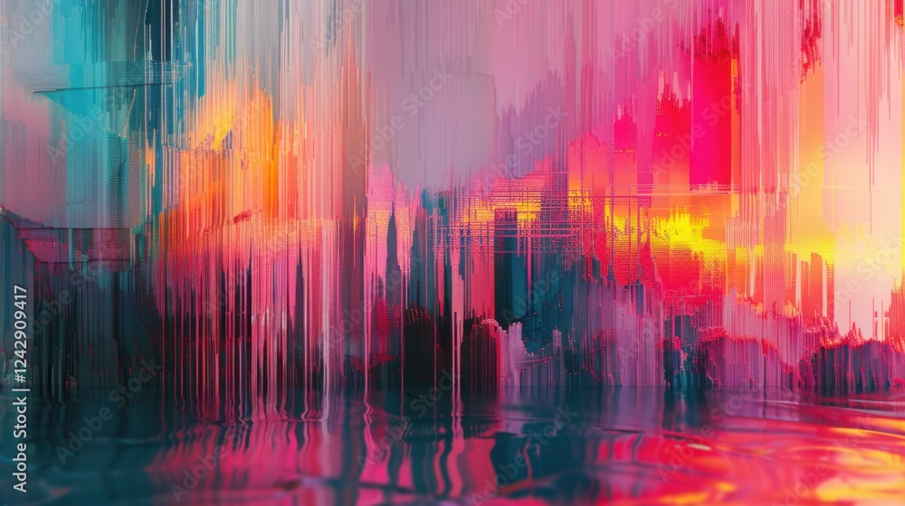 Abstract Colorful Painting Background with Streaks and Texture Abstract Colorful Painting Background with Streaks and Texture