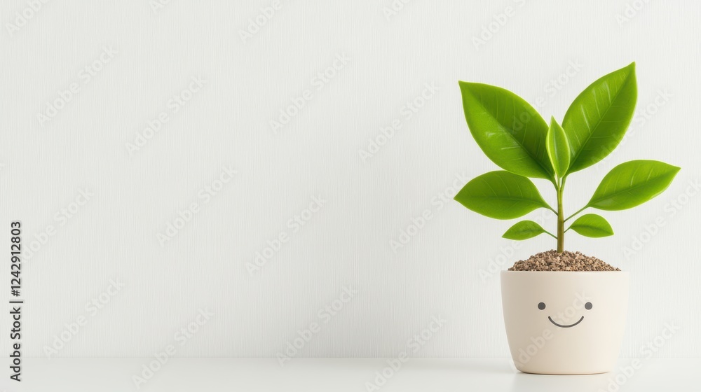Smiling plant brings joy, a symbol of happiness, nature, and growth smiling Smiling plant brings joy, a symbol of happiness, nature, and growth smiling