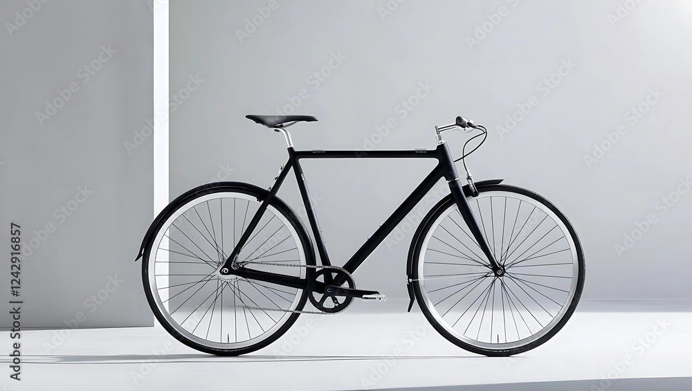 Minimalist Modern Bicycle with Sleek Black Frame on Smooth Concrete Surface, Clean Functional Design with Natural Lighting
Minimalist Modern Bicycle with Sleek Black Frame on Smooth Concrete Surface, Clean Functional Design with Natural Lighting