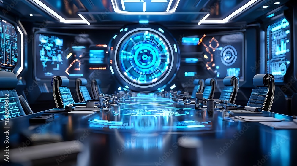 futuristic conference room, sci-fi tech - futuristic design futuristic conference room, sci-fi tech - futuristic design