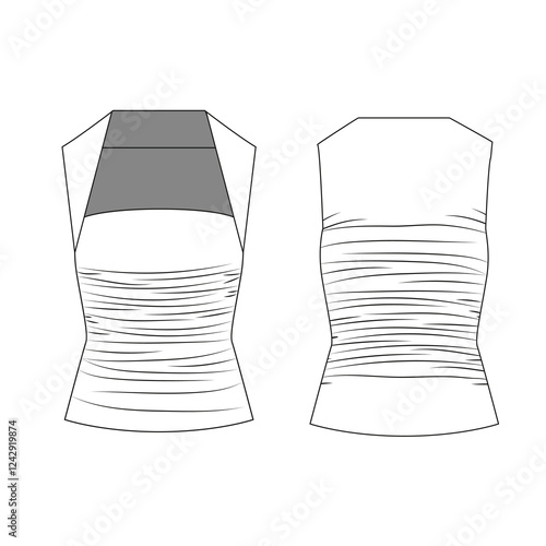 woman cami tops mockup template clothing vector design