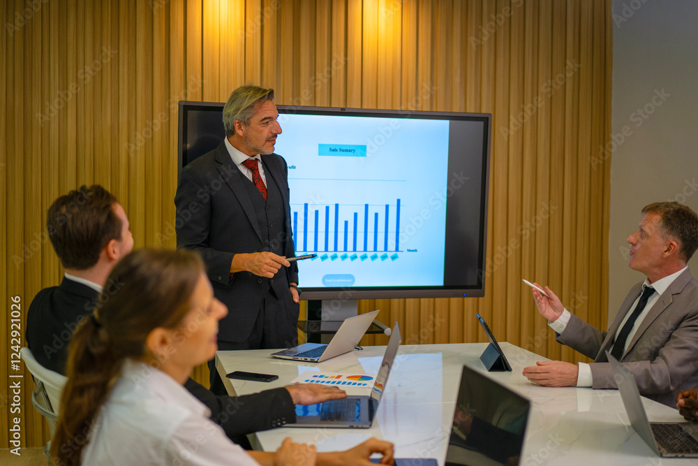 Business people are meeting in meeting room. Business people are meeting in meeting room.