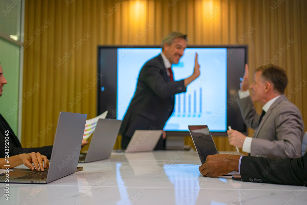 Business people are meeting in meeting room. Business people are meeting in meeting room.